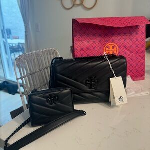 NWT Tory Burch Small Kira Chevron w/ wallet